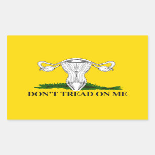 Pro-Choice Don't tread on my Uterus Flag Rectangular Sticker