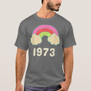 Pro Choice Feminism 1973 Rainbow Retro Groovy Femi T-Shirt