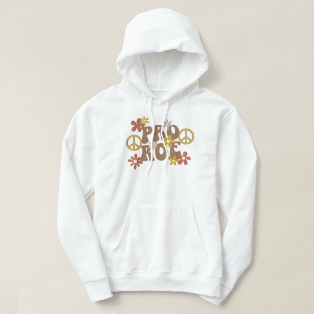 Pro Choice Feminist Peace Love & Reproductive Righ Hoodie (Design Front)