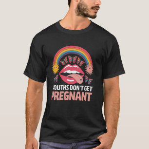 Pro Choice Feminist Rainbow Lips Butterfly Suns Re T-Shirt