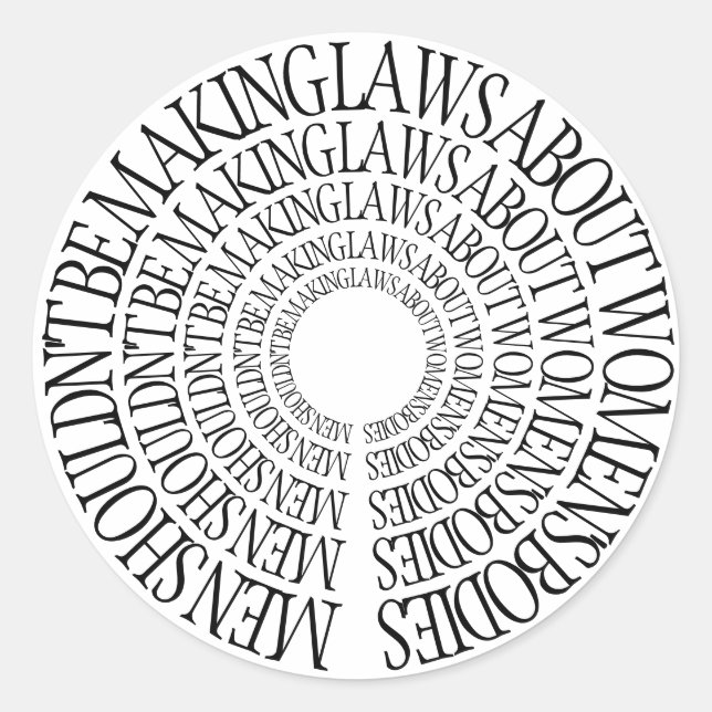 Pro Choice - Feminist Round Sticker (Front)