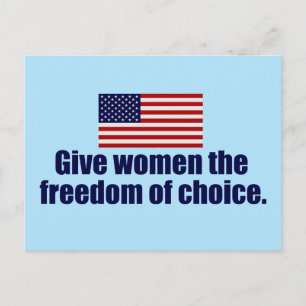 Pro Choice Freedom Postcard