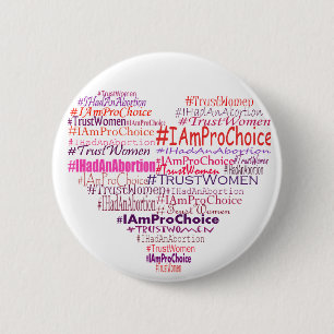 Pro Choice Heart 6 Cm Round Badge