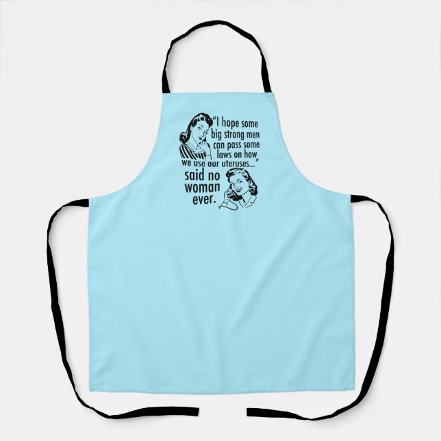 Pro Choice Humour Retro Political Cartoon Apron (Front)