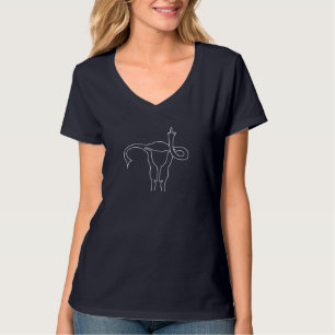 Pro Choice Middle Finger Uterus Gift Idea T-Shirt