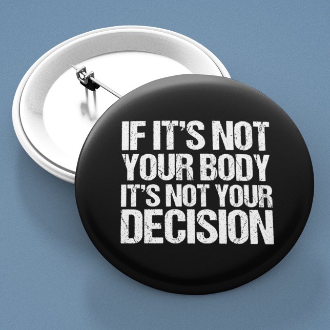 Pro Choice Not Your Body Not Your Decision 6 Cm Round Badge (Creator Uploaded)