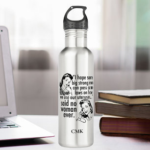 Pro Choice Political Cartoon Funny Feminist Custom 532 Ml Water Bottle