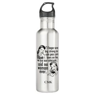 Pro Choice Political Cartoon Funny Feminist Custom 710 Ml Water Bottle