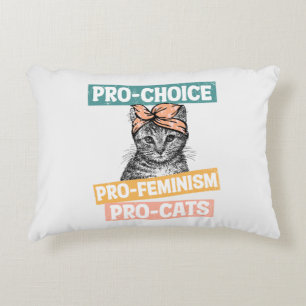 Pro-Choice, Pro-Feminism, Pro-Cat   Cat Lover Decorative Cushion