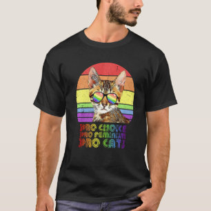 Pro Choice Pro Feminism Pro Cat Lgbtq Feminist 16 T-Shirt