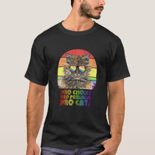 Pro Choice Pro Feminism Pro Cat Lgbtq Feminist T-Shirt