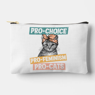Pro Choice Pro Feminism Pro Cats Accessory Pouch