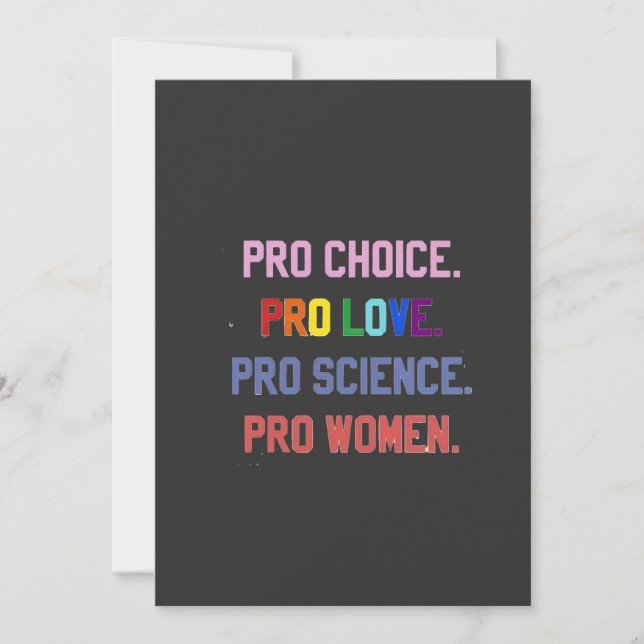 Pro-Choice Pro-Life Pro-Science Pro-Women Invitation (Front)