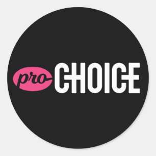 Pro-Choice Round Sticker (Sheet of 4): Black