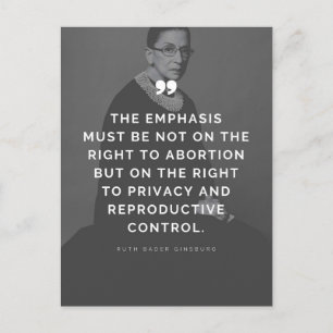 Pro Choice Ruth Bader Ginsburg Quote Postcard