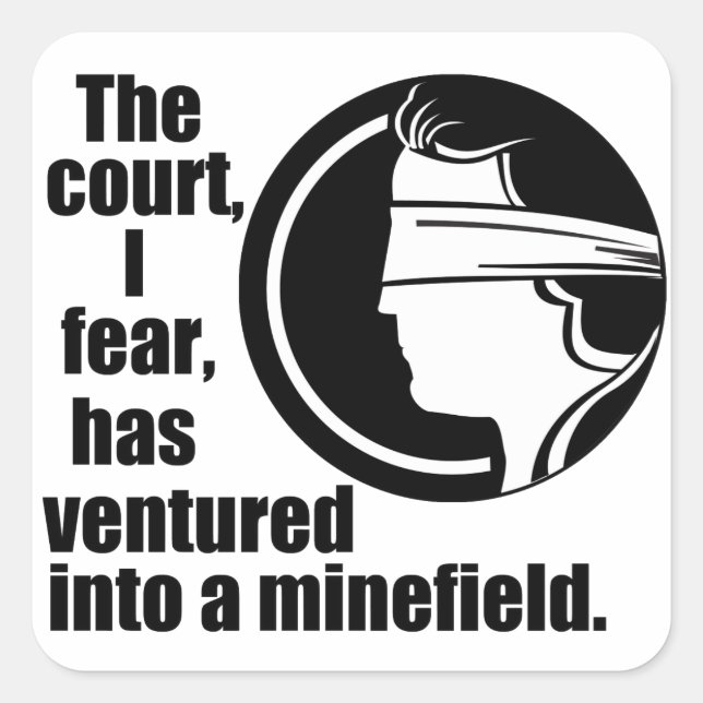 Pro Choice Ruth Bader Ginsburg Supreme Court Quote Square Sticker (Front)