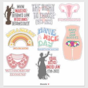 Pro Choice SCOTUS Dissent XL Sticker Assortment