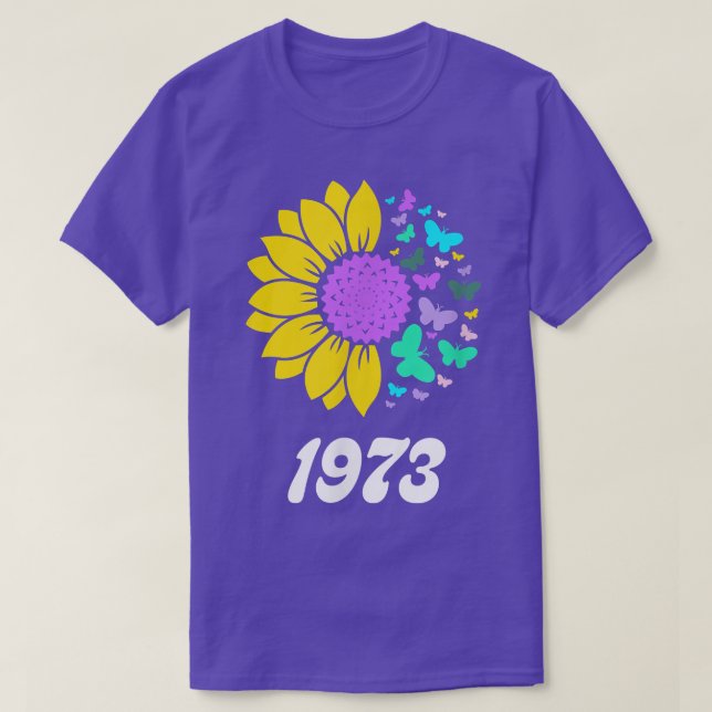 Pro Choice Sunflower And Butterfly Feminism Floral T-Shirt (Design Front)