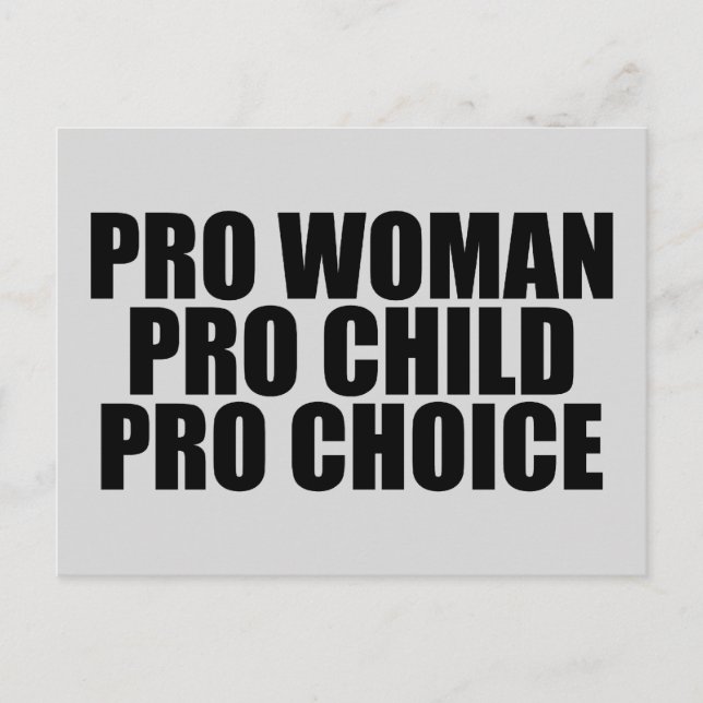 Pro Choice Woman Child Postcard (Front)
