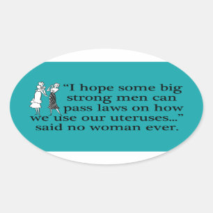 Pro Choice Women Oval Sticker