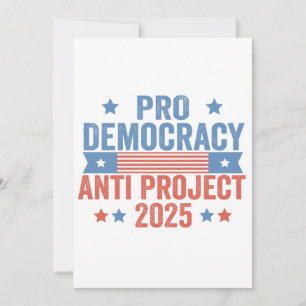 Pro Democracy Anti Project 2025 Republican Trump Thank You Card