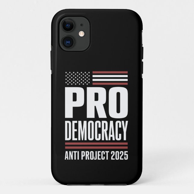 Pro Democracy Anti Project 2025 Trump 2025 Case-Mate iPhone Case (Back)
