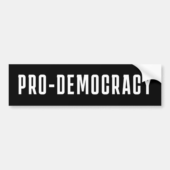 Pro-Democracy Bumper Sticker (Front)