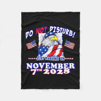 Pro Democracy Fourth July 4th Sarcastic Election E Fleece Blanket
