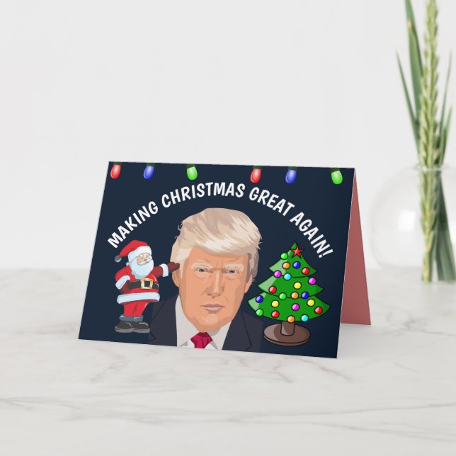 PRO Donald Trump Christmas MAGA cards (Front)
