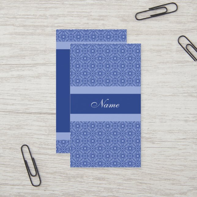 Pro Elegance Business Card, Soft Blue Card (Front/Back In Situ)