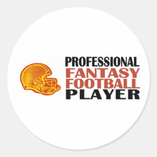 Pro Fantasy Football Player Classic Round Sticker