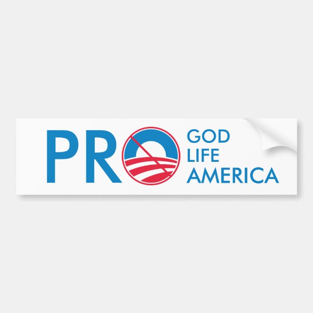 Pro God Life America Bumper Sticker (Front)