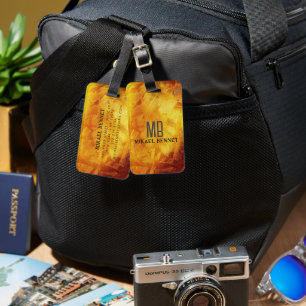 PRO Gold Brushed Metallic Luggage Tag