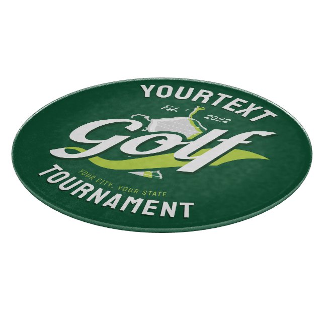 Pro Golfer NAME Golf Trophy Tournament Golfing Cutting Board (Corner)