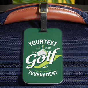 Pro Golfer NAME Golf Trophy Tournament Golfing Luggage Tag