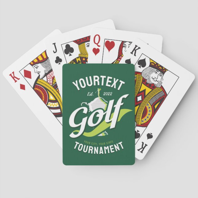 Pro Golfer NAME Golf Trophy Tournament Golfing Playing Cards (Back)