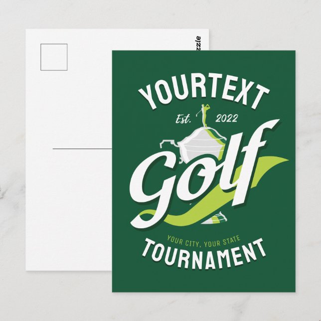 Pro Golfer NAME Golf Trophy Tournament Golfing Postcard (Front/Back)