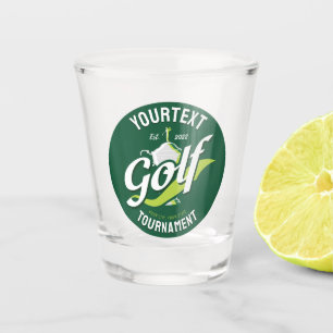 Pro Golfer NAME Golf Trophy Tournament Golfing Shot Glass