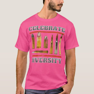 Pro Gun Celebrate Diversity Gun Bullets Tip T-Shirt