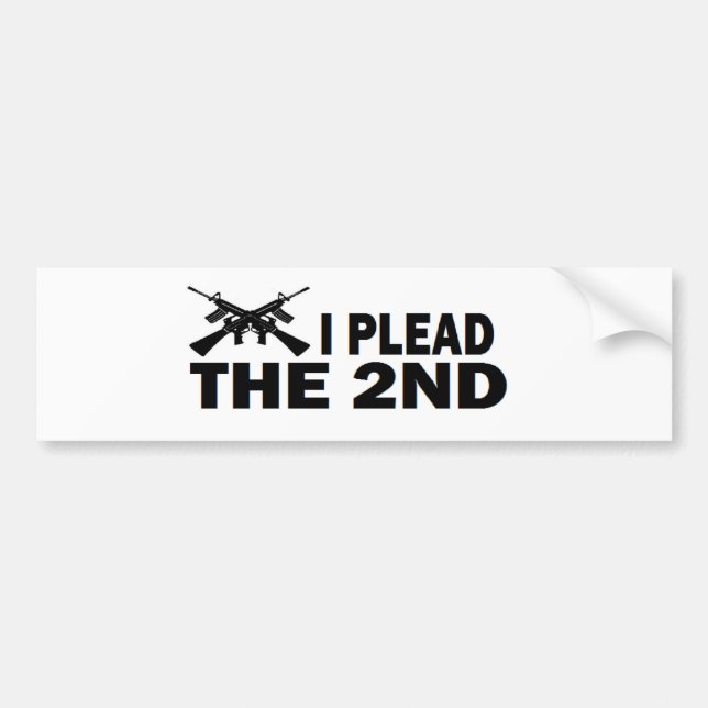 PRO GUN: I PLEAD THE 2nd Bumper Sticker (Front)