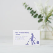 Pro House Cleaning Service Business Card (Standing Front)