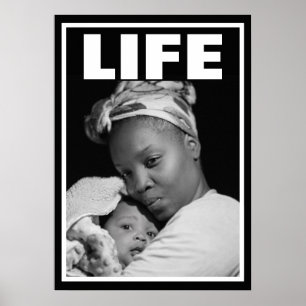 PRO-LIFE AFRICAN AMERICAN MOTHER AND BABY POSTER