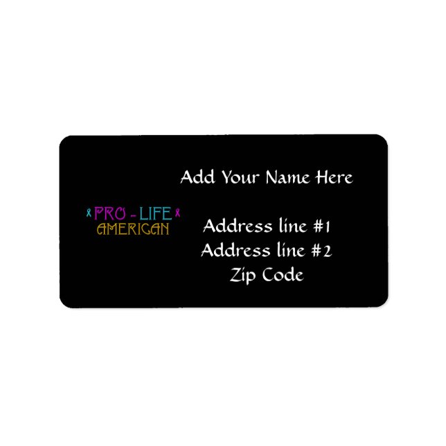 Pro-Life American Label (Front)