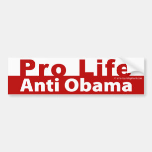 Pro Life Anti Obama Bumper Sticker