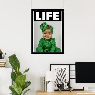 Pro-Life Baby Beautiful Black Baby Girl Smiling Poster