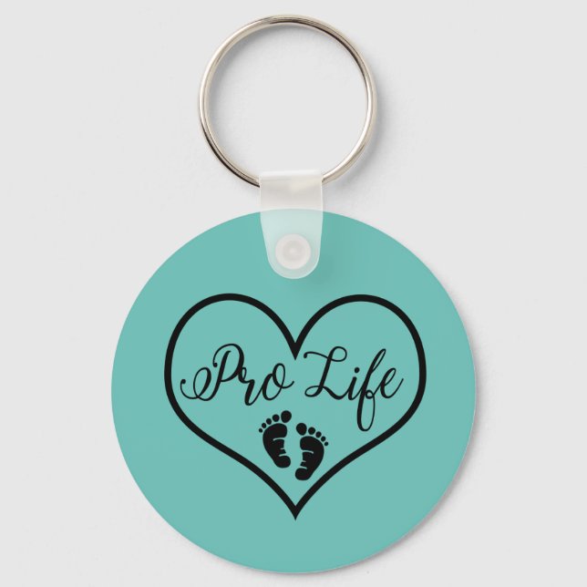 Pro Life Baby Feet Keychain (Front)