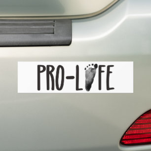 Pro-Life Baby Footprint  Bumper Sticker