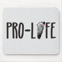 Pro-Life Baby Footprint on Terrazzo