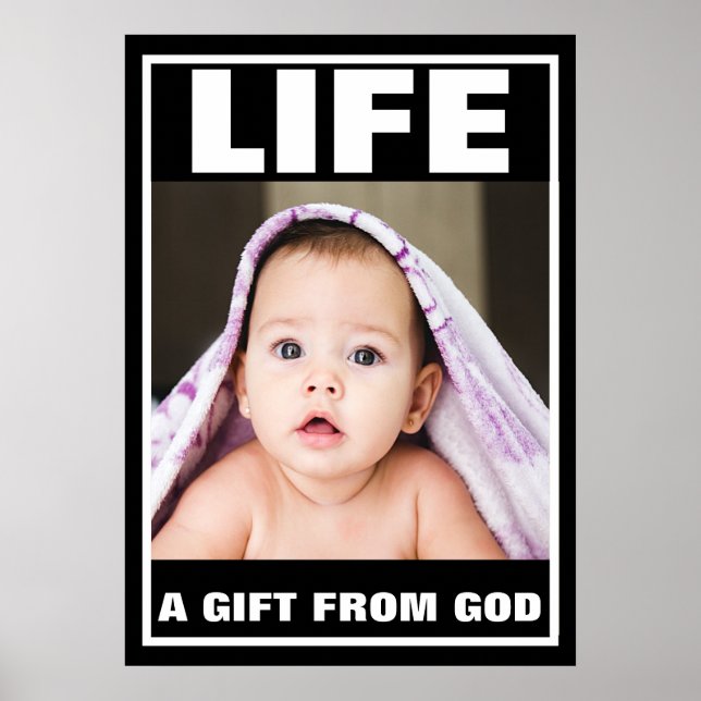 PRO-LIFE BABY GIRL WITH BLANKET POSTER (Front)