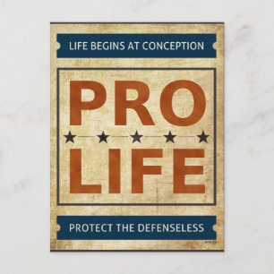 Pro Life Billboard Postcard